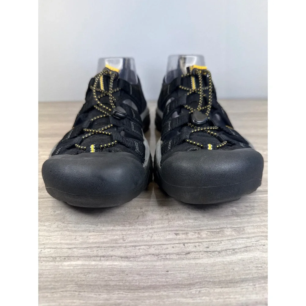 KEEN Newport H2 Water Trail Sandals Black Yellow Bungee Hiking Gorpcore Mens 9.5